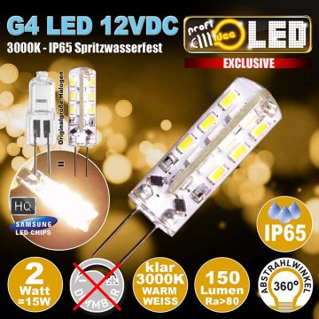  99002 - G4 LED 2W=15W 150Lm 360 3000K Warmweiss  5.40USD - 6.35USD  